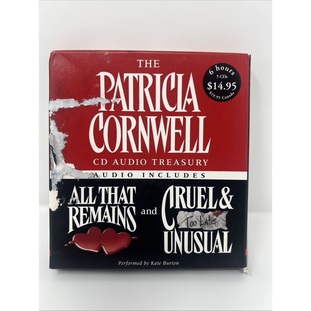 Patricia Cornwell CD Audio Treasury All That Remains Cruel and Unusual 5 CD Set